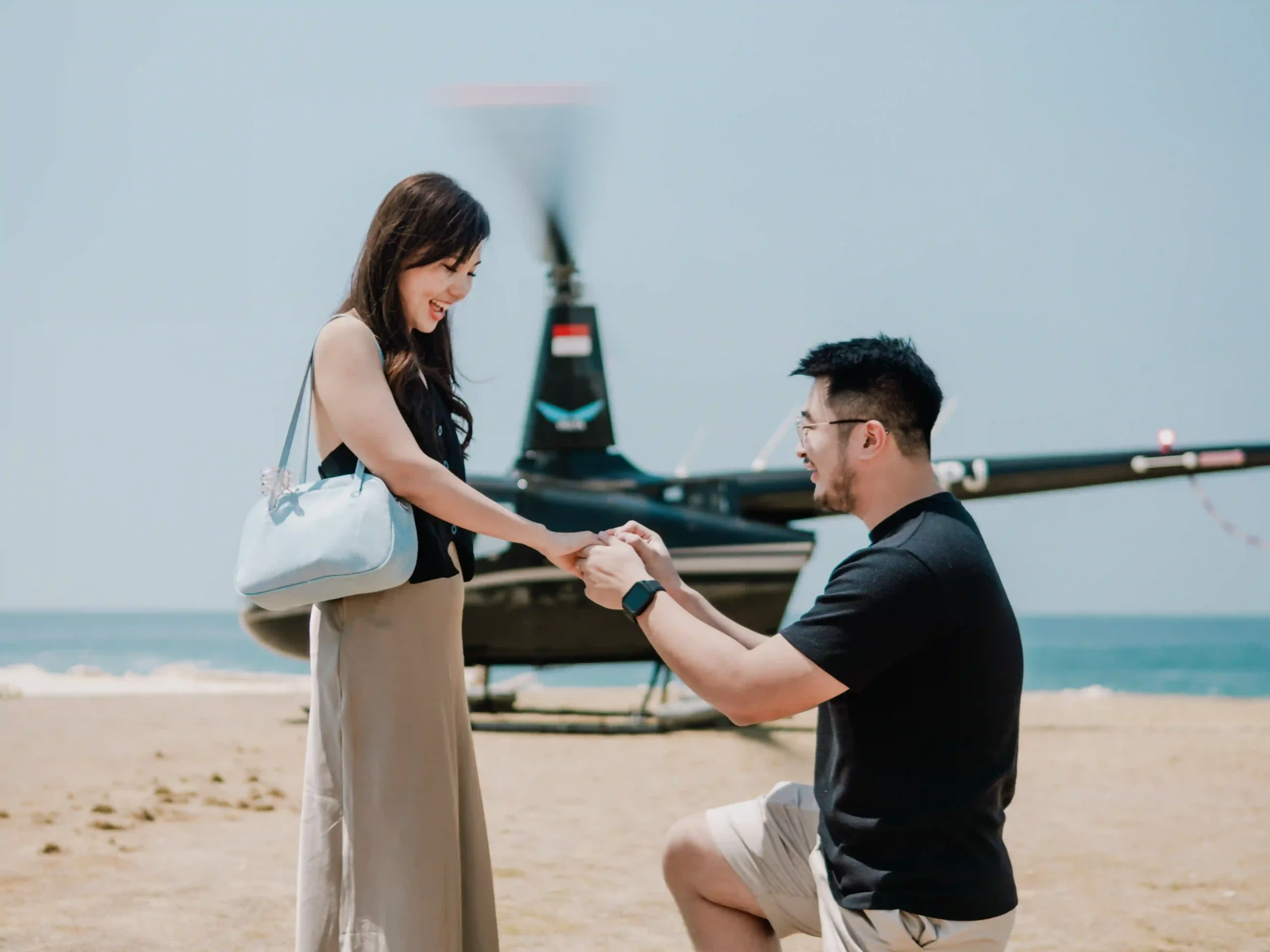 Marriage helicopter charter Bali